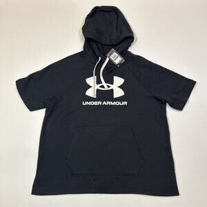 NWT Under Armour Rival Fleece Short Sleeve Hoodie L